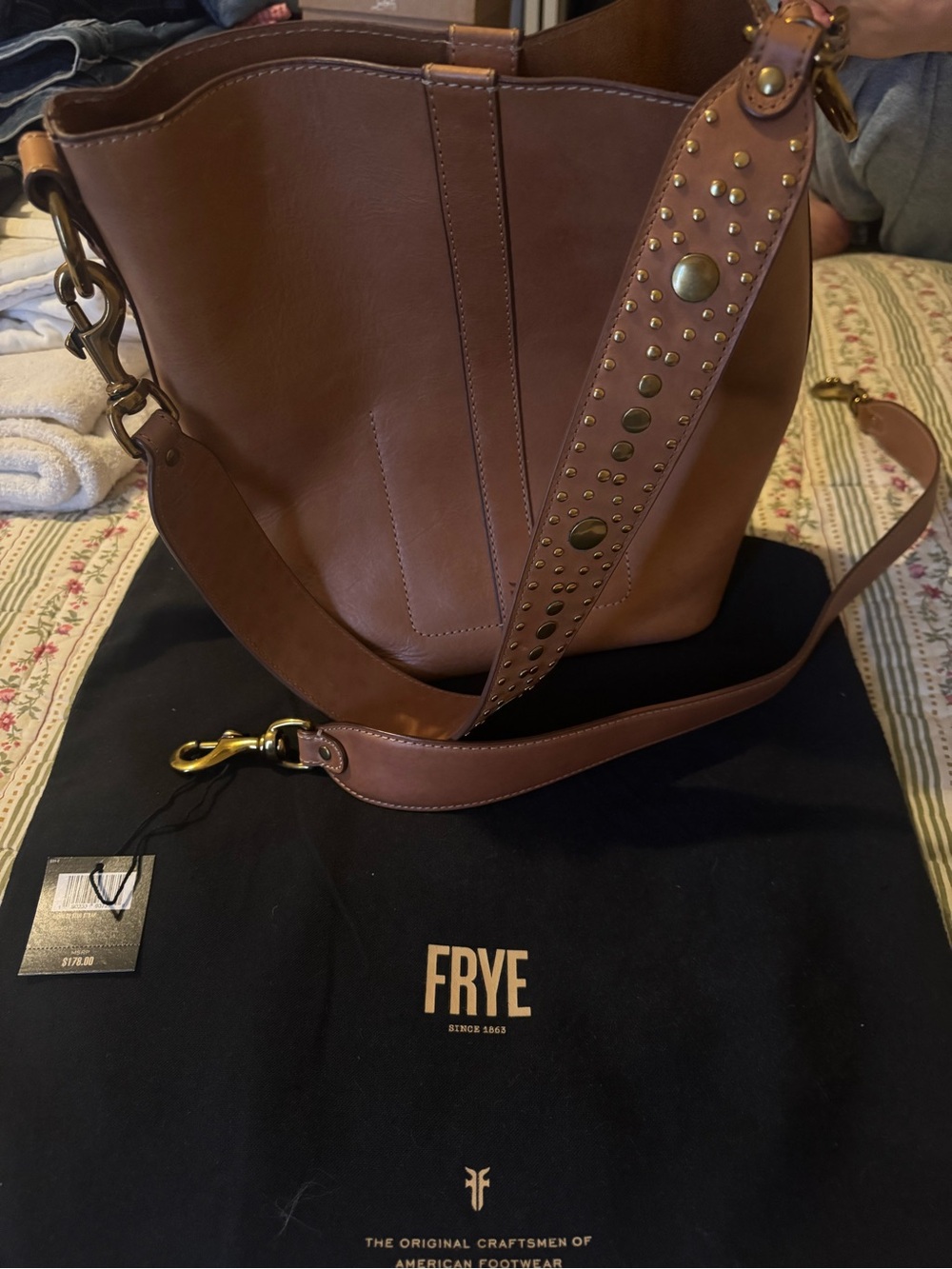 Frye Ilana hobo bag NWT includes studded strap and dust bag